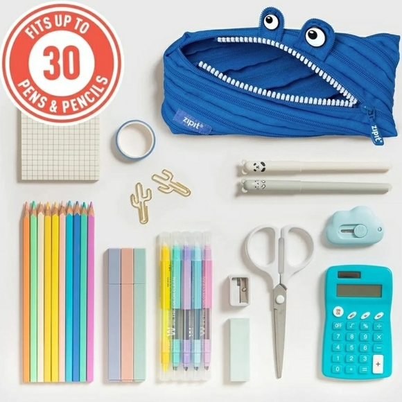 ZIPIT Monster Pencil Case Holds Up to 30 Pens, Machine Washable - Picture 4 of 10